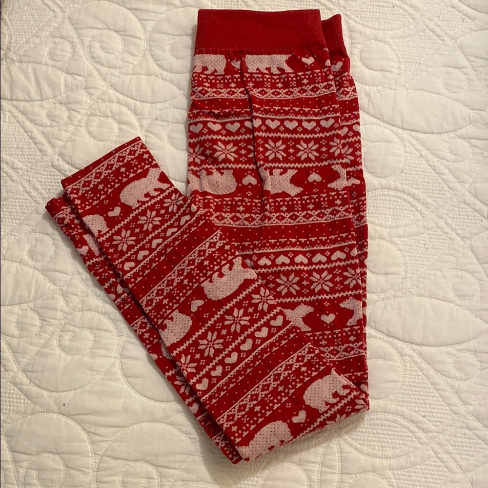 Red and White Patterned PJ Pants